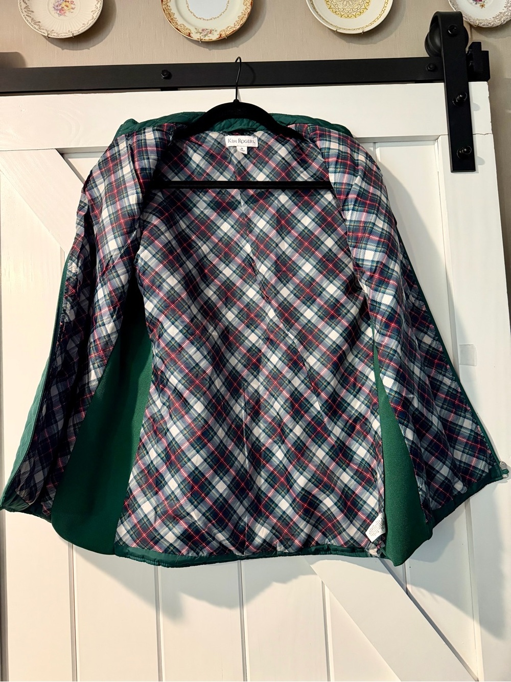 Kim Rodger’s Green Quilted Plain Lined Vest Size M - Picture 3 of 5